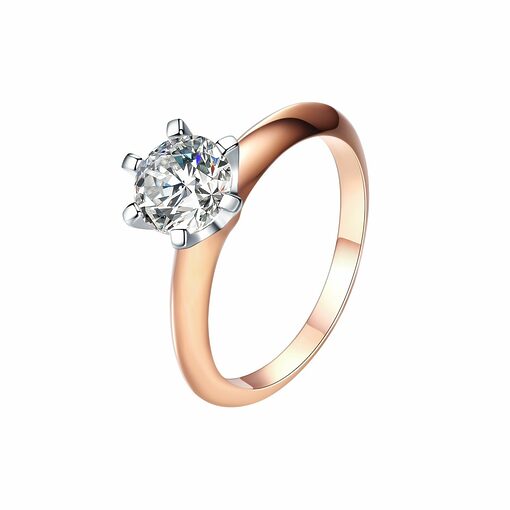 Inel din argint Perfect Engagement Ring Rose Gold-Inele >> Inele din argint