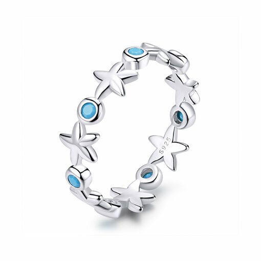 Inel din argint Silver Starfish Ring-Inele >> Inele din argint