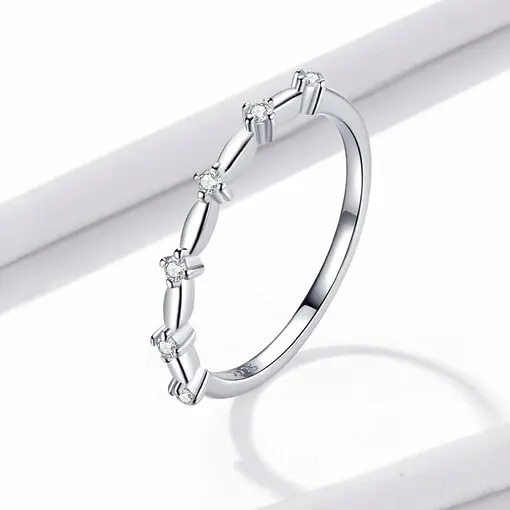 Inel din argint Silver Studded Crystals-Inele >> Inele din argint