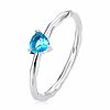 Inel din argint Simple Blue Triangular-Inele >> Inele din argint