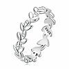 Inel din argint Simple Crystal Leaves-Inele >> Inele din argint