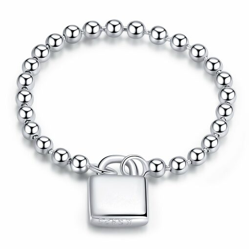 Inel din argint String of Beads with Lock-Inele >> Inele din argint