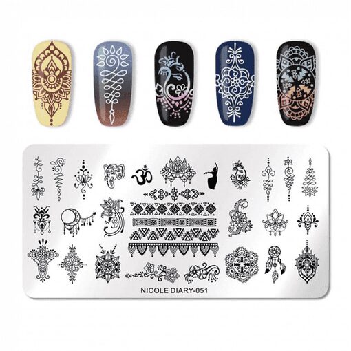 MATRITA METALICA PENTRU STAMPILA - ND-051 - Everin.ro-NAIL ART ❤️