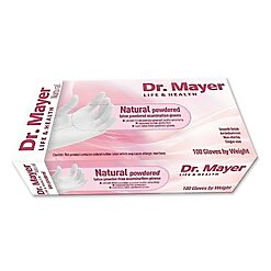 Manusi latex pudrate Dr. Mayer cutie 100 buc. marime L - DRM1003-L - Everin.ro-USTENSILE SI ACCESORII ❤️