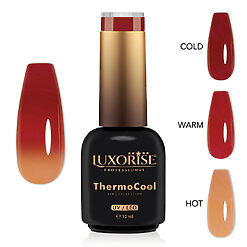 Oja Semipermanenta Termica 3 Culori LUXORISE ThermoCool - Innocent Orange 10ml-Oja Semipermanenta > Oja Termica LUXORISE