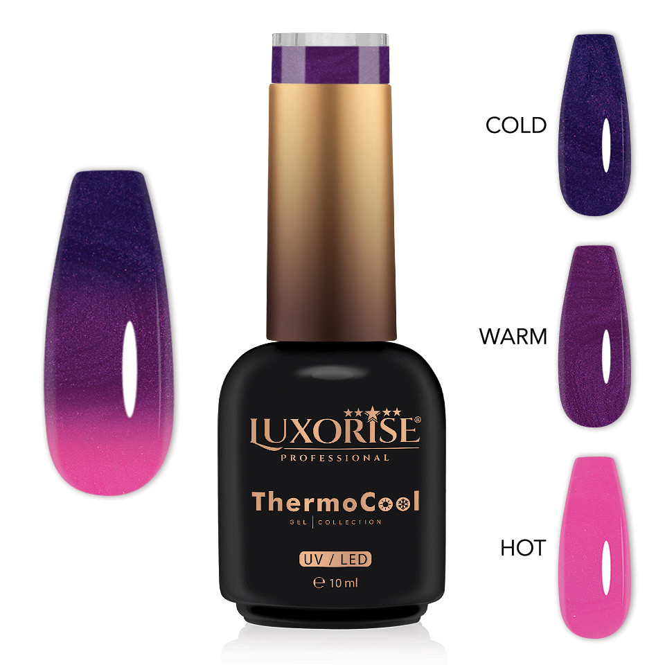 Oja Semipermanenta Termica 3 Culori LUXORISE ThermoCool - Moody Princess 10ml-Oja Semipermanenta > Oja Termica LUXORISE