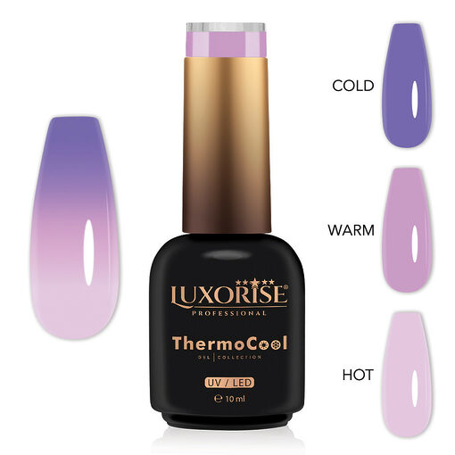 Oja Semipermanenta Termica 3 Culori LUXORISE ThermoCool - Silent Lilac 10ml-Oja Semipermanenta > Oja Termica LUXORISE