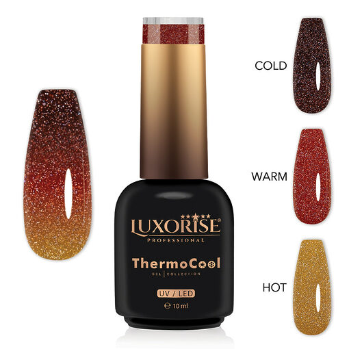 Oja Semipermanenta Termica 3 Culori LUXORISE ThermoCool - Sunset Sage 10ml-Oja Semipermanenta > Oja Termica LUXORISE