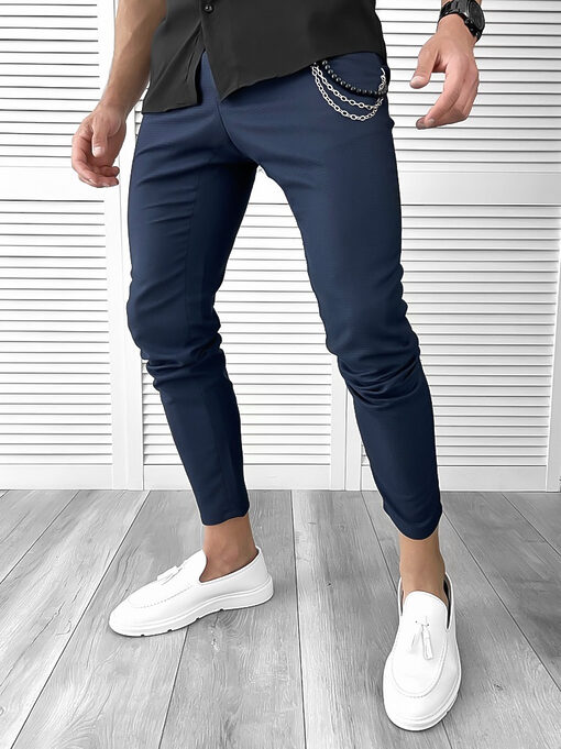 Pantaloni barbati casual albastri TP1450-Pantaloni > Pantaloni casual