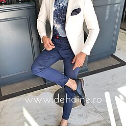 Pantaloni barbati eleganti bleumarin A2115 B1-1.2-Pantaloni > Pantaloni eleganti