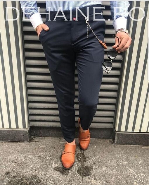 Pantaloni barbati eleganti bleumarin ZR A3625 B1-1.2-Pantaloni > Pantaloni eleganti