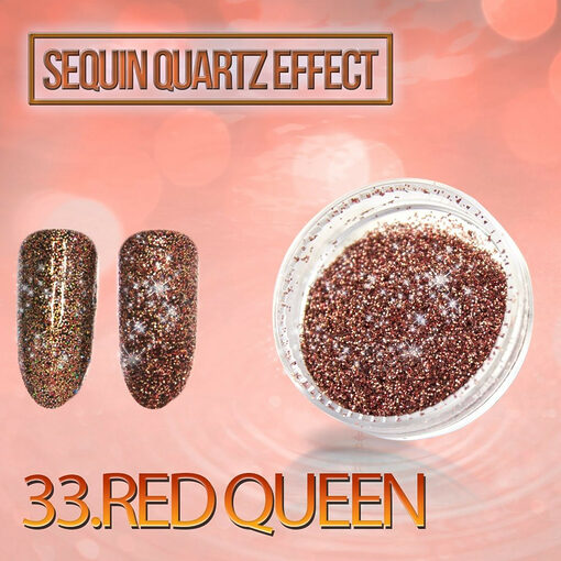 SCLIPICI HOLOGRAPHIC- RED QUEEN 33 - RQ-33 - Everin.ro-NAIL ART ❤️