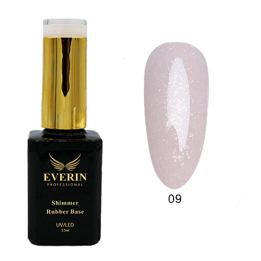 Shimmer Rubber Base Everin 15ml- 09 - SRB-09 - Everin.ro-EVERIN