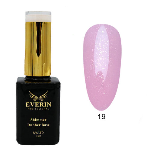 Shimmer Rubber Base Everin 15ml- 19 - SRB-19 - Everin.ro-EVERIN