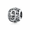 Talisman din argint Alphabet Letter J-Talismane