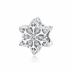 Talisman din argint Amazing Shiny Snowflake-Talismane