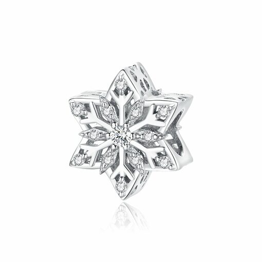Talisman din argint Amazing Shiny Snowflake-Talismane