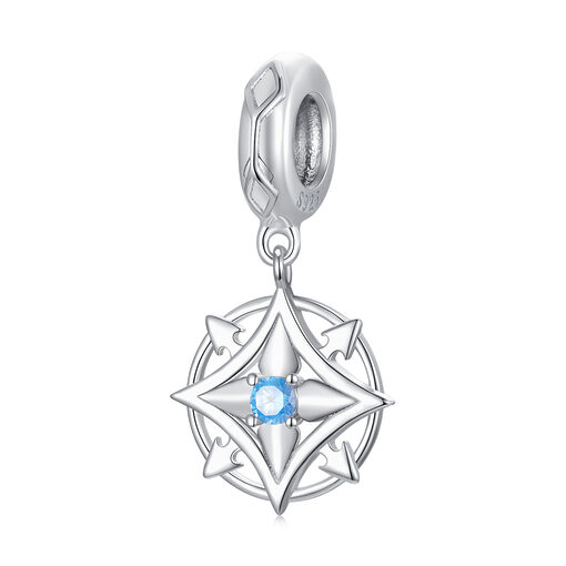 Talisman din argint Blue Crystal Shield-Talismane >> Talismane din Argint (toate)
