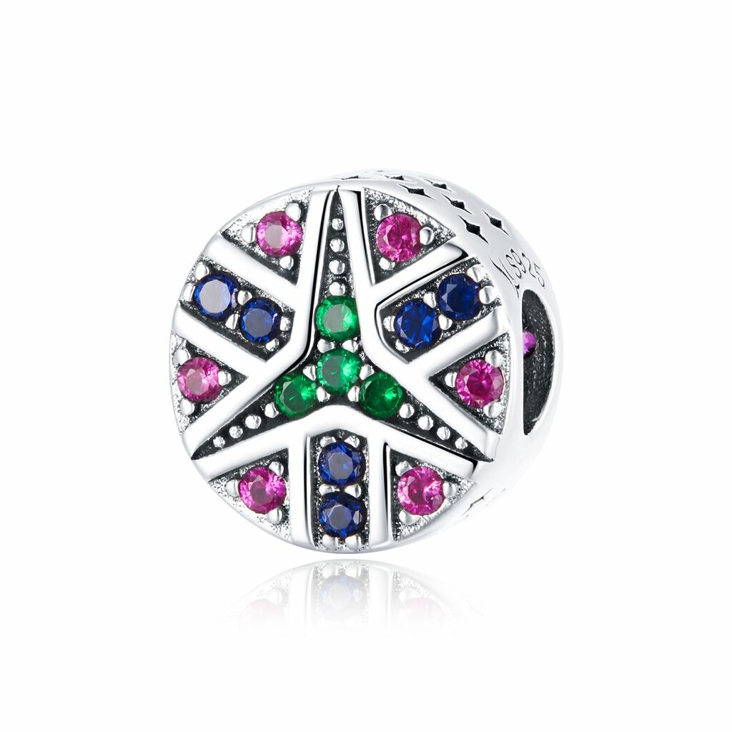 Talisman din argint Colorful Star Charm-Talismane