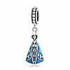 Talisman din argint Cross & Blue Email-Talismane >> Talismane din Argint (toate)