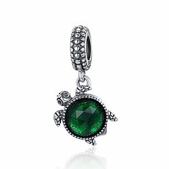 Talisman din argint Green Turtle-Talismane >> Talismane din Argint (toate)