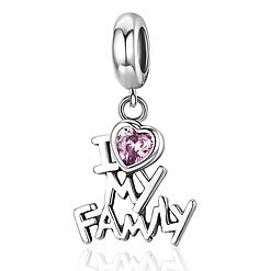 Talisman din argint I Love My Family-Talismane >> Talismane din Argint (toate)