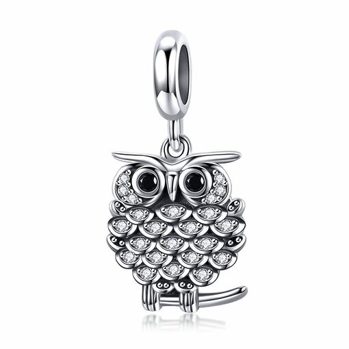 Talisman din argint Lovely Owl-Talismane >> Talismane din Argint (toate)