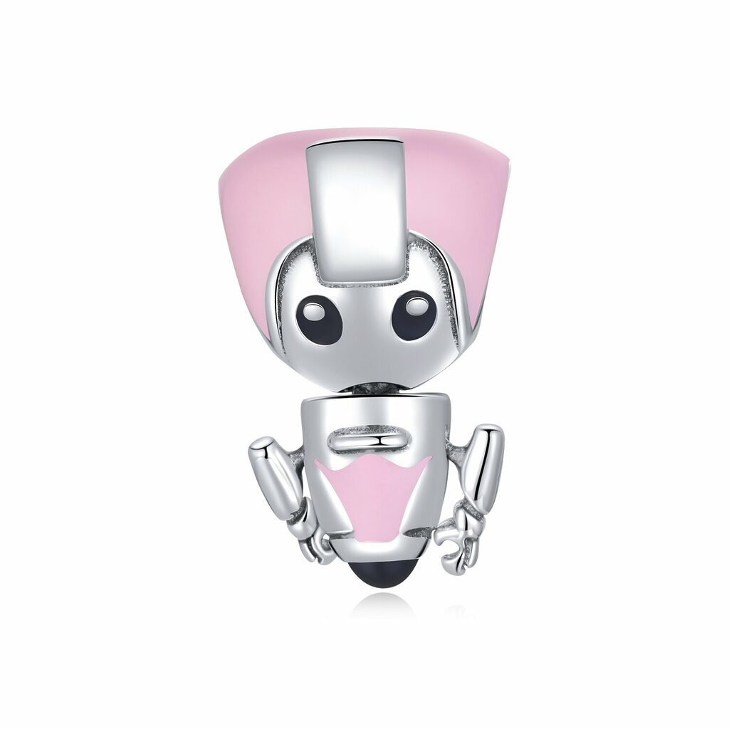 Talisman din argint Pink Robbot-Talismane >> Talismane din Argint (toate)