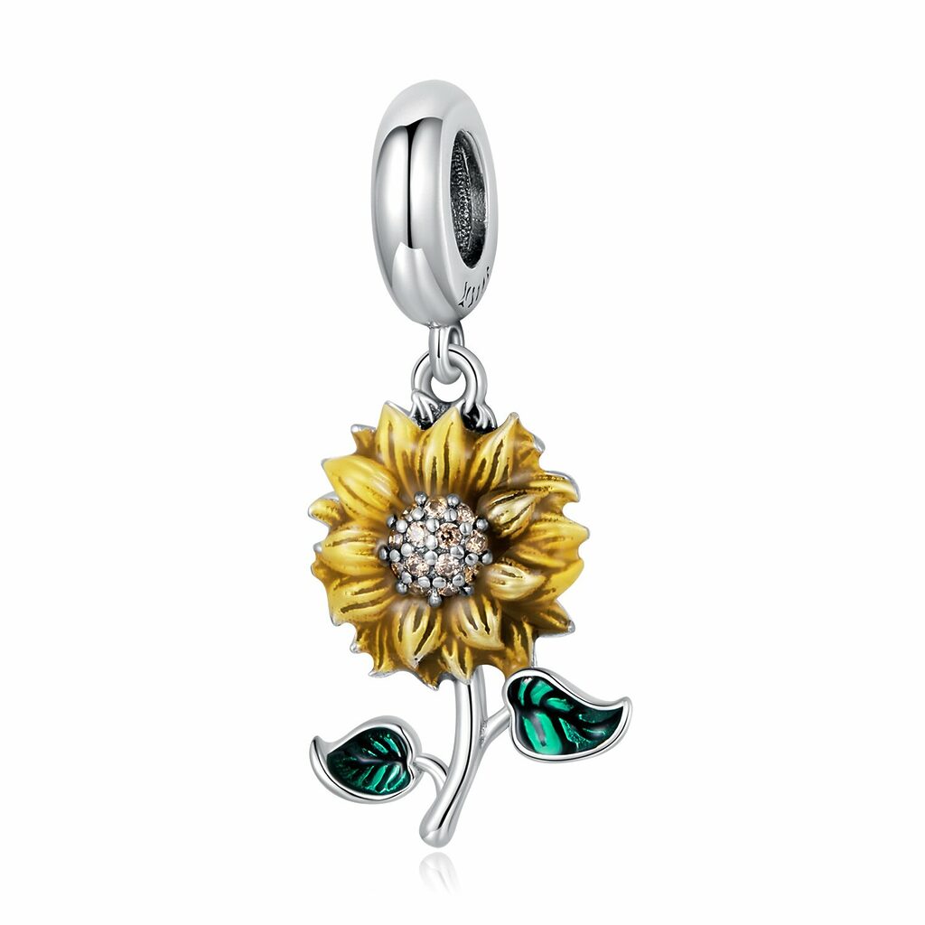 Talisman din argint Sunflower-Talismane >> Talismane din Argint (toate)