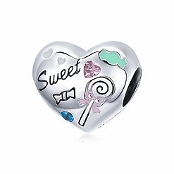 Talisman din argint Sweet Candy Heart-Talismane >> Talismane din Argint (toate)