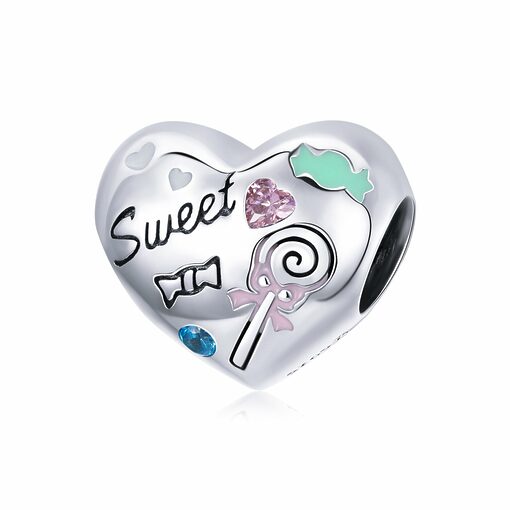 Talisman din argint Sweet Candy Heart-Talismane >> Talismane din Argint (toate)
