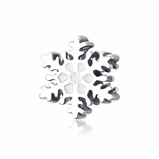 Talisman din argint Winter White Snowflake-Talismane >> Talismane din Argint (toate)