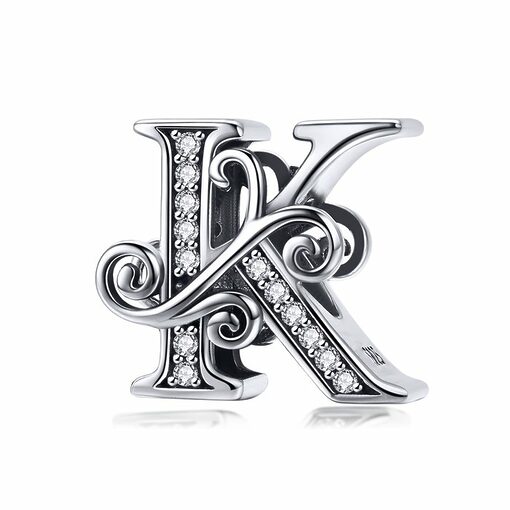 Talisman din argint cu Litera K din Poveste-Talismane >> Talismane din Argint (toate)