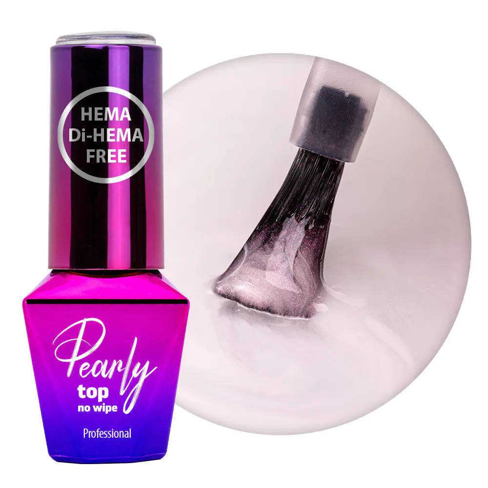Top Coat Pearly Molly Lac fara HEMA- WhitiPink 10gr - PEF-WP - Everin.ro-PRIMER BAZA TOP ❤️