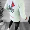 Bluza barbati verde cu imprimeu pe spate K141 N6-6.2-Bluze barbati