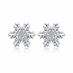 Cercei din argint Winter Snowflakes-Cercei >> Cercei din argint
