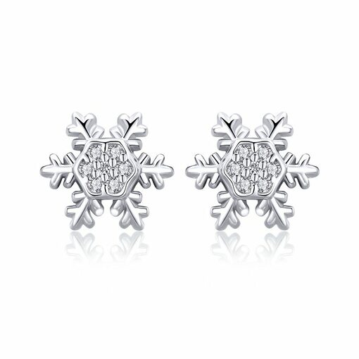 Cercei din argint Winter Snowflakes-Cercei >> Cercei din argint