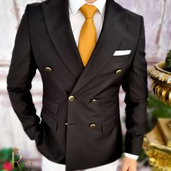 Sacou de barbati Negru Croiala Slim Fit SC574 2