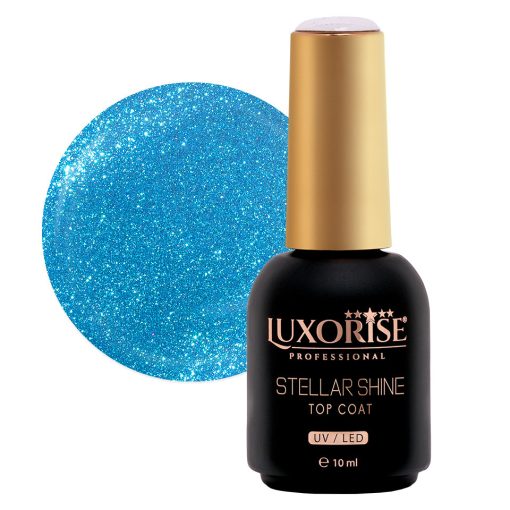 Top Coat LUXORISE - STELLAR SHINE Galactic Azure 10ml-Accesorii Unghii > Primer / Base Coat / Top Coat