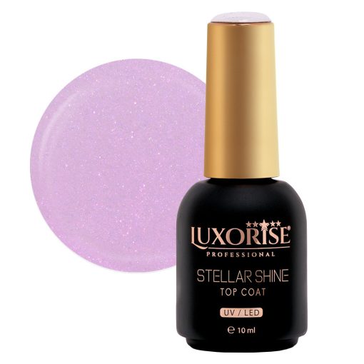 Top Coat LUXORISE - STELLAR SHINE Pulsar Pink 10ml-Accesorii Unghii > Primer / Base Coat / Top Coat