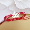 Bratara Martisor - Simbol buburuza din Argint 925 - Snur impletit rosu&alb-Martisor >> Martisoare Argint 925 >> Noutati