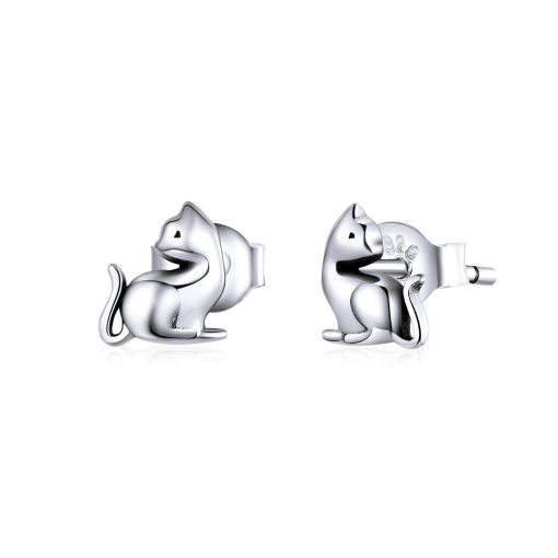 Cercei din argint Small Cats-Cercei