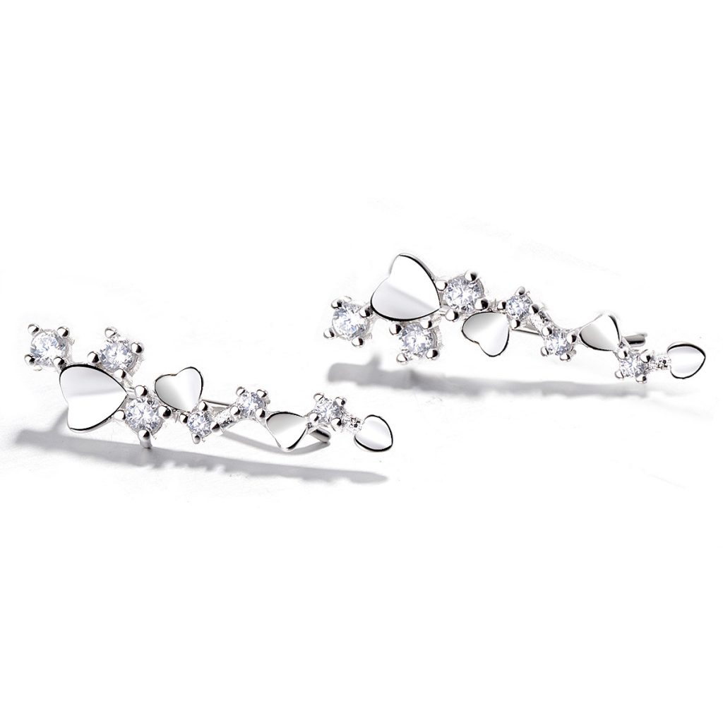 Cercei ear cuffs argint 925