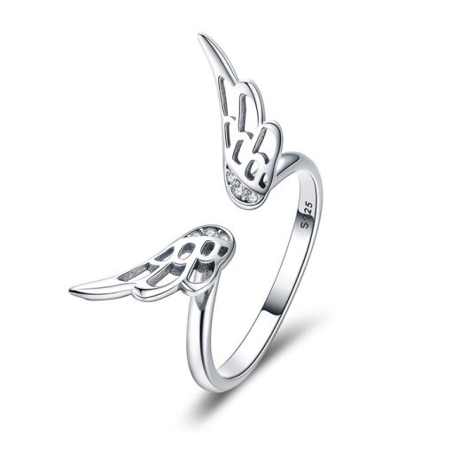 Inel reglabil din argint Silver Angel Wings-Inele >> Inele din argint