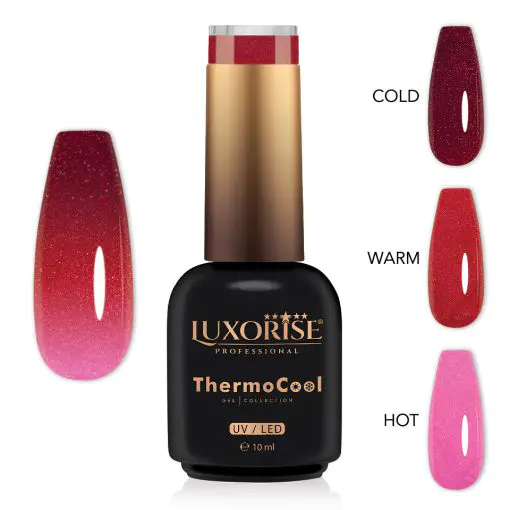 Oja Semipermanenta Termica 3 Culori LUXORISE ThermoCool - Pinky Secret 10ml-Oja Semipermanenta > Oja Termica LUXORISE