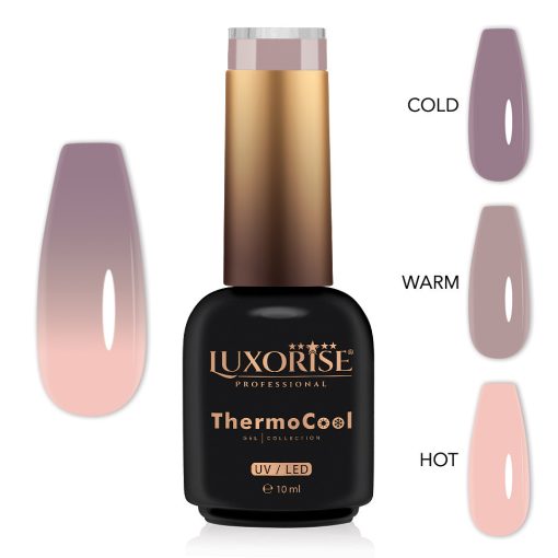 Oja Semipermanenta Termica 3 Culori LUXORISE ThermoCool - Secret Nude 10ml-Oja Semipermanenta > Oja Termica LUXORISE
