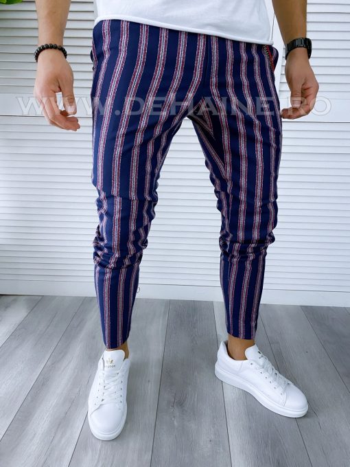 Pantaloni barbati casual regular fit bleumarin B1603 15-4 e ~-Pantaloni > Pantaloni casual