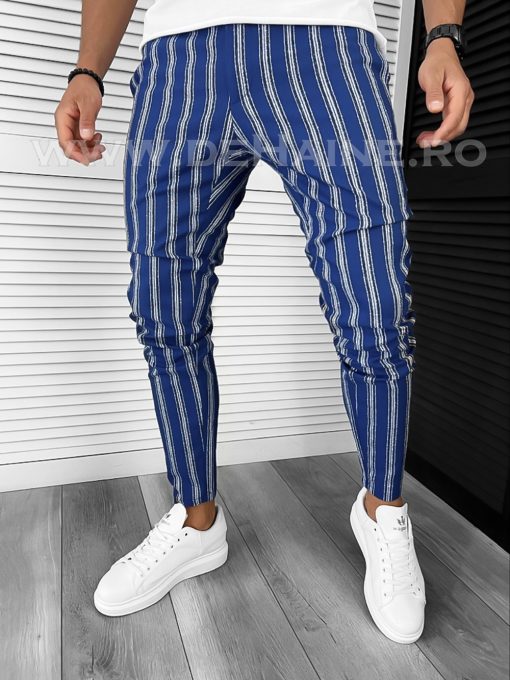 Pantaloni barbati casual regular fit bleumarin B1606 F3-5.2 E 10-5 ~-Pantaloni > Pantaloni casual