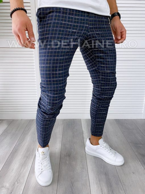 Pantaloni barbati casual regular fit in carouri B1732 21-3 E ~-Pantaloni > Pantaloni casual
