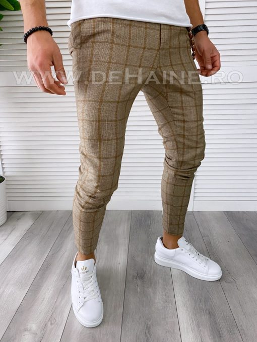 Pantaloni barbati casual regular fit in carouri B1733 e 17-2 ~-Pantaloni > Pantaloni casual